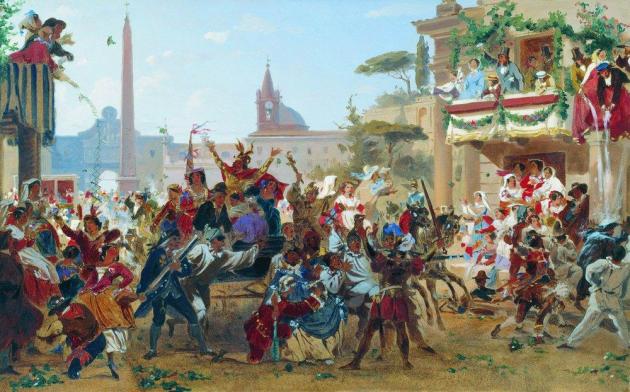 Федор Бронников. Карнавал в Риме. 1860