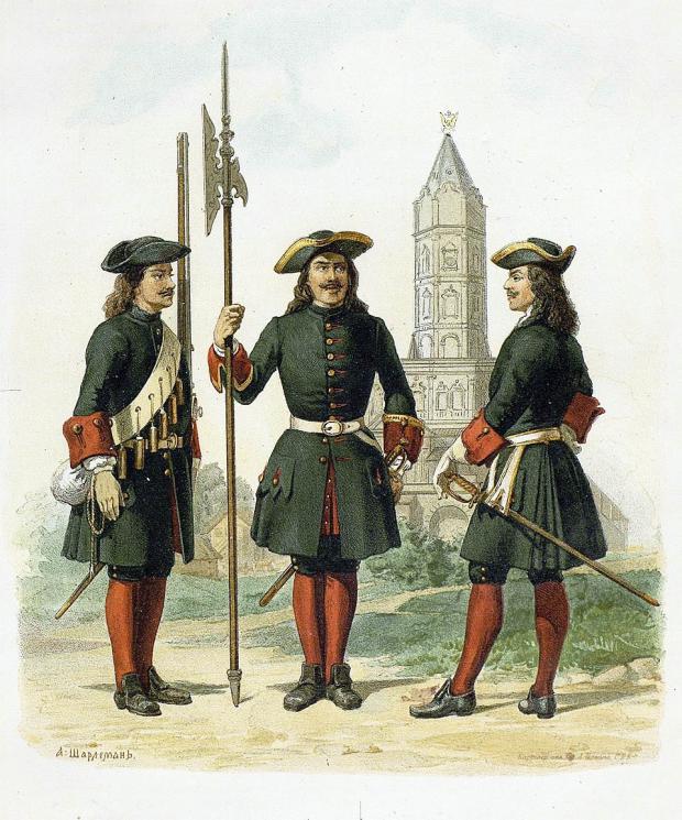 Рядовой, Сержант и Офицер Преображенского полка. 1695–1700 гг.