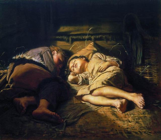 Спящие дети. 1870г.